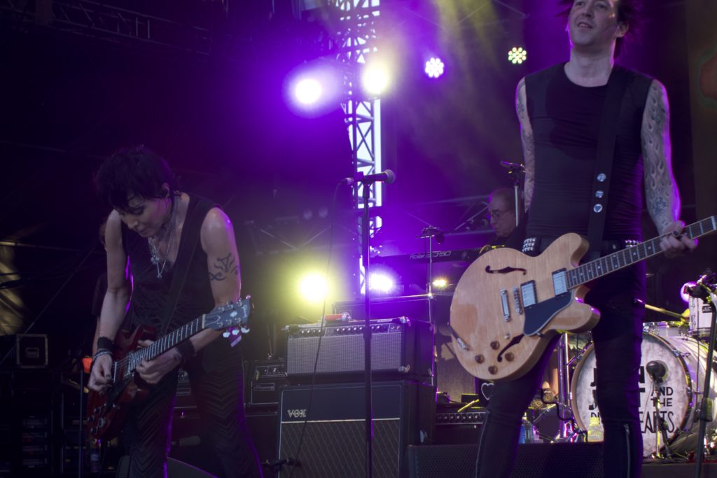 Joan Jett performing with the Blackhearts.